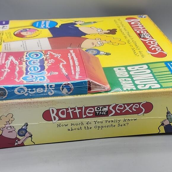 Battle of the Sexes Board Game & Quelf Unpredictable Card Game Sealed 2 Games - Picture 6 of 13
